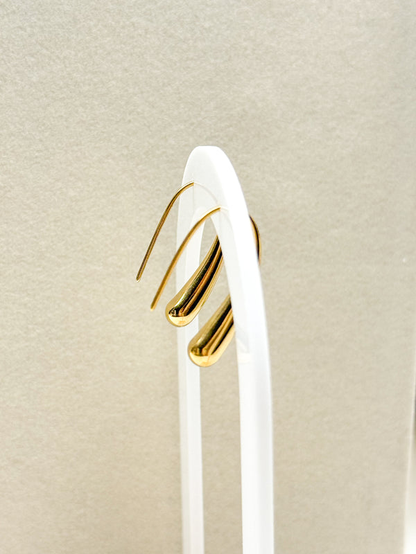Golden Drop Hoop