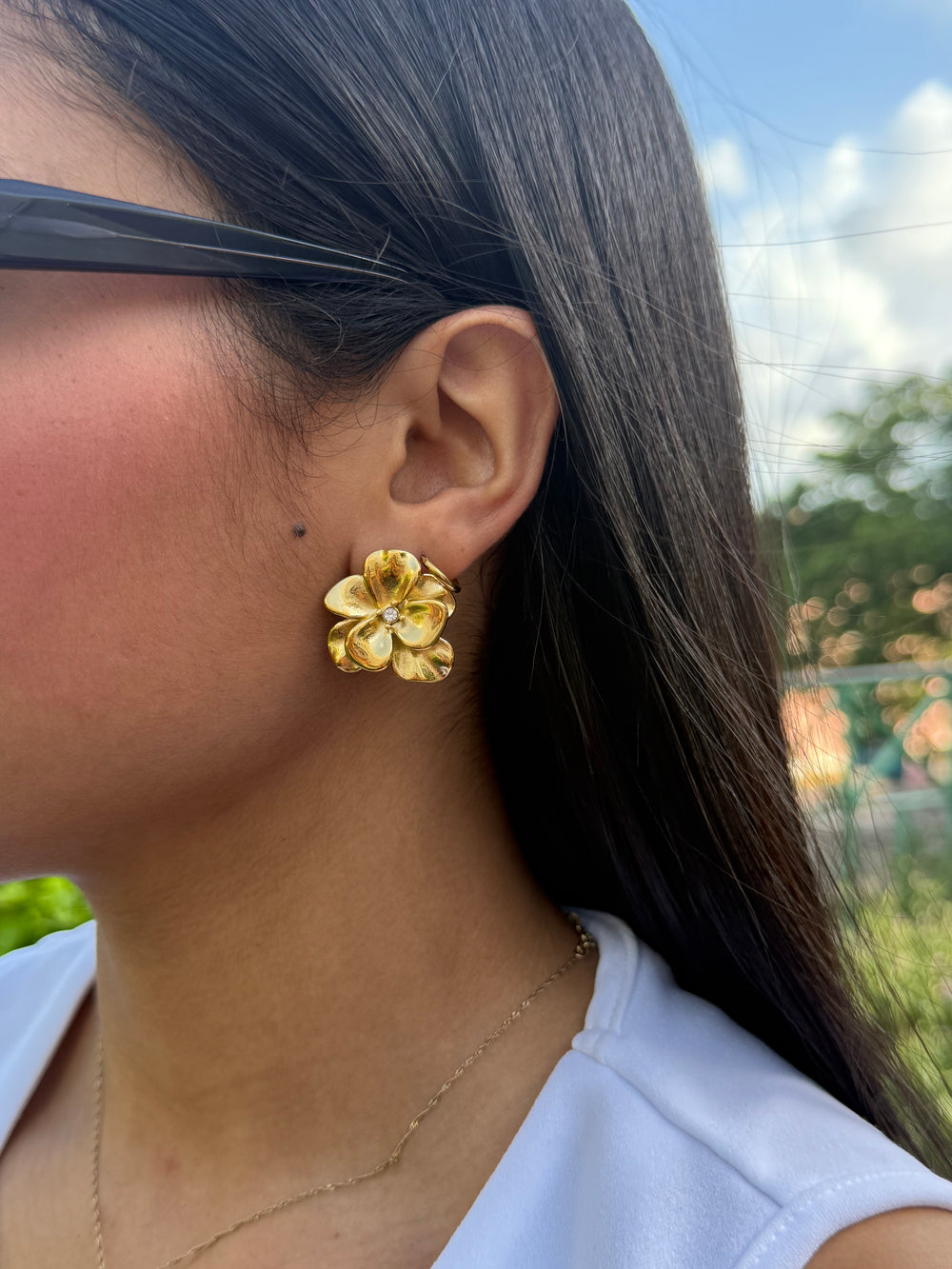 Diamond Flower earrings