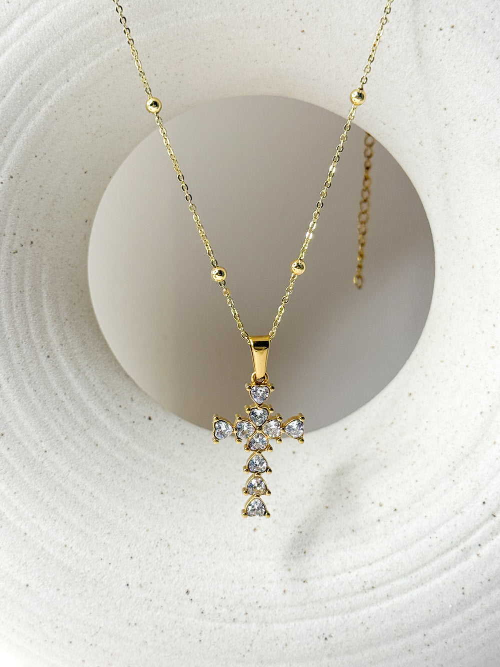 Dimond cross necklace